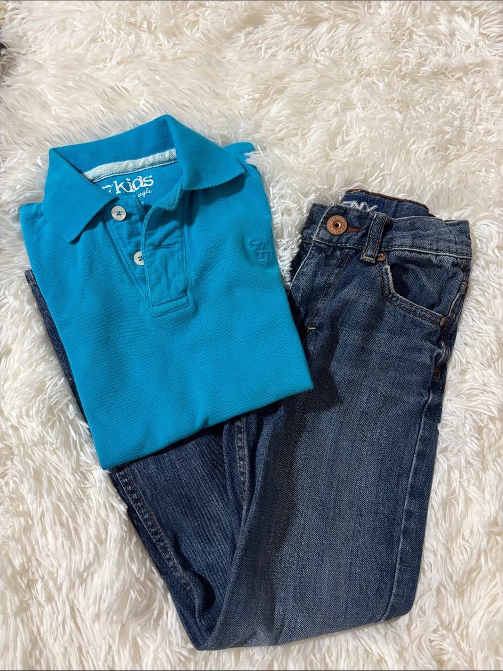 77kids Polo and PS Aero Denim Jeans Boys Matching Set